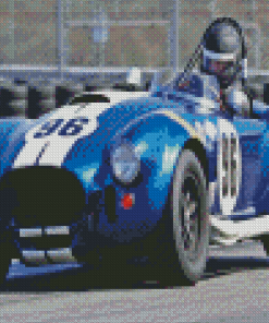 Blue Cobra Race Car Diamond Painting