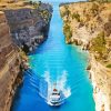 Boat In Corinth Canal Diamond Painting