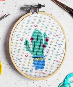 Cactus Mini Cross Stitch Diamond Painting