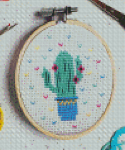 Cactus Mini Cross Stitch Diamond Painting