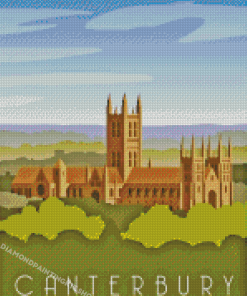 Canterbury Cathedral Poster Diamond Painting