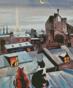 Cats In Paris Diamond Painting