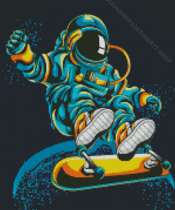 Skater Astronaut Diamond Painting