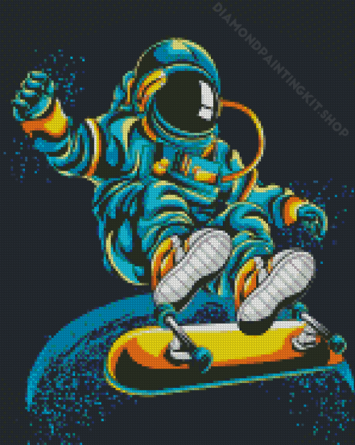 Skater Astronaut Diamond Painting