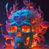 Fire Skull Diamond Painting