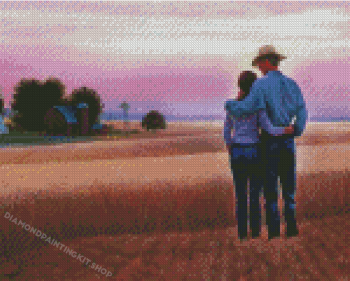 Couple In Farm Field Diamond Painting