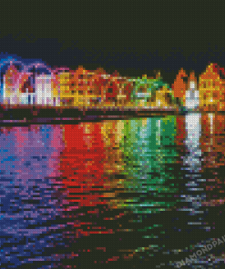 Curacao Bridge At Night Diamond Painting