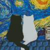 Cats Starry Night Diamond Painting