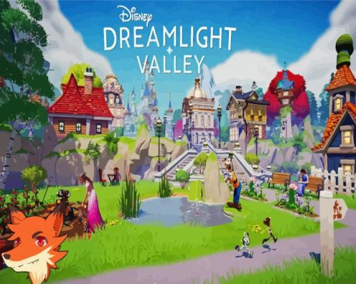 Disney Dreamlight Valley Poster Diamond Painting