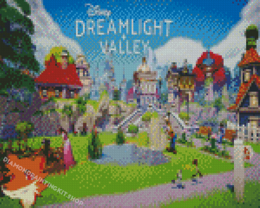 Disney Dreamlight Valley Poster Diamond Painting