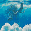 Elephant Under Water Diamond Painting