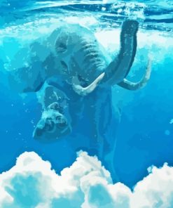 Elephant Under Water Diamond Painting