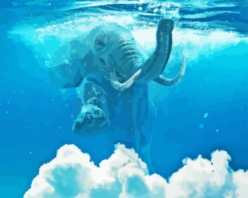 Elephant Under Water Diamond Painting