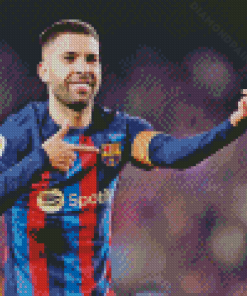 Fcb Footballer Jordi Alba Diamond Painting