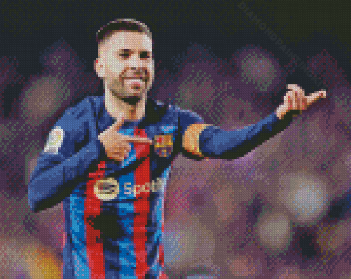 Fcb Footballer Jordi Alba Diamond Painting