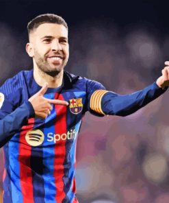 Fcb Footballer Jordi Alba Diamond Painting