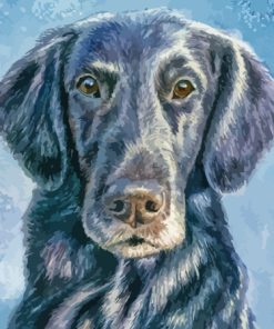 Flat Coated Retriever Dog Diamond Painting