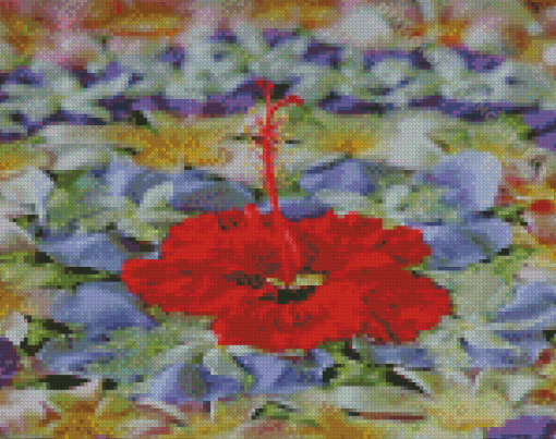 Floating Flower On Water Diamond Painting