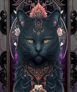 Goddess Black Cat Diamond Painting