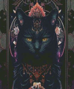 Goddess Black Cat Diamond Painting