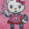 Goth Hello Kitty Diamond Painting