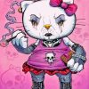 Goth Hello Kitty Diamond Painting