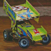 Green Sprint Racing Car Diamond Painting