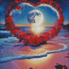 Heart And Moon Diamond Painting