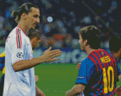 Ibrahimovic And Messi Diamond Painting