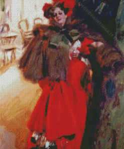 Lady In Red Anders Zorn Diamond Painting