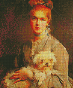 Lady With Dog Diamond Painting