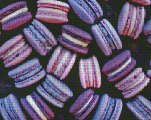 Macaron Purple Dessert Diamond Painting