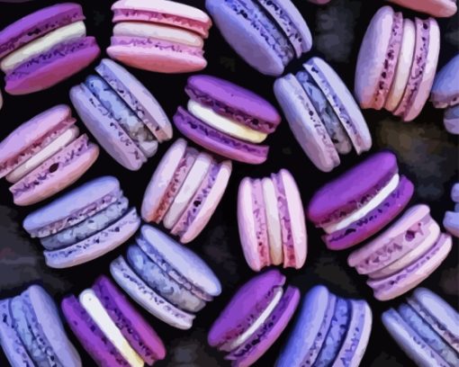 Macaron Purple Dessert Diamond Painting