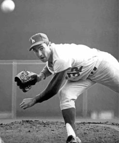 Monochrome Sandy Koufax Diamond Painting