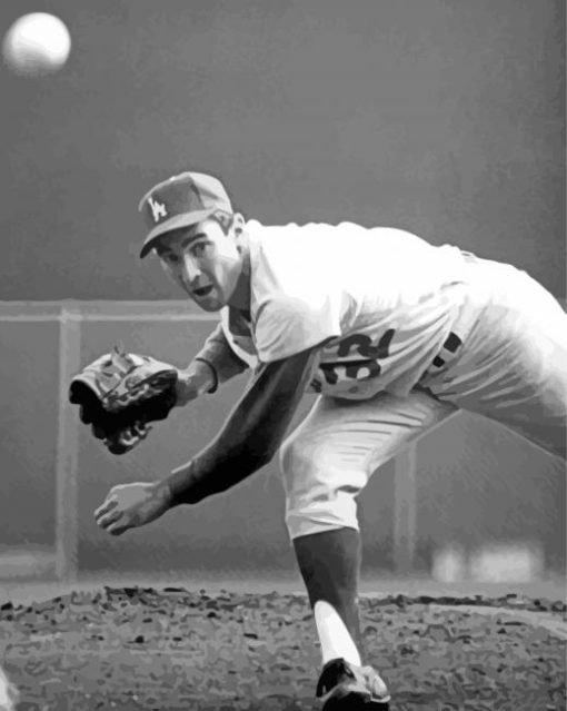 Monochrome Sandy Koufax Diamond Painting