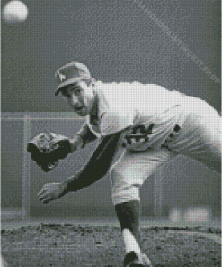 Monochrome Sandy Koufax Diamond Painting