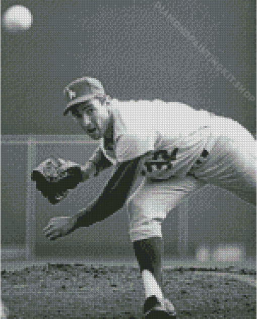 Monochrome Sandy Koufax Diamond Painting