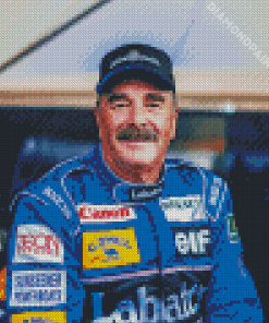 Nigel Mansell Race Driver Diamond Painting