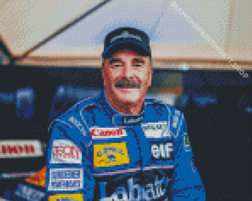 Nigel Mansell Race Driver Diamond Painting