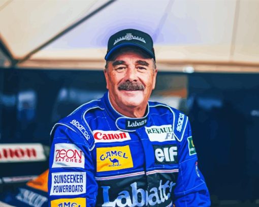 Nigel Mansell Race Driver Diamond Painting