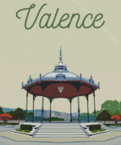 Peynet Kiosk Valence Poster Diamond Painting