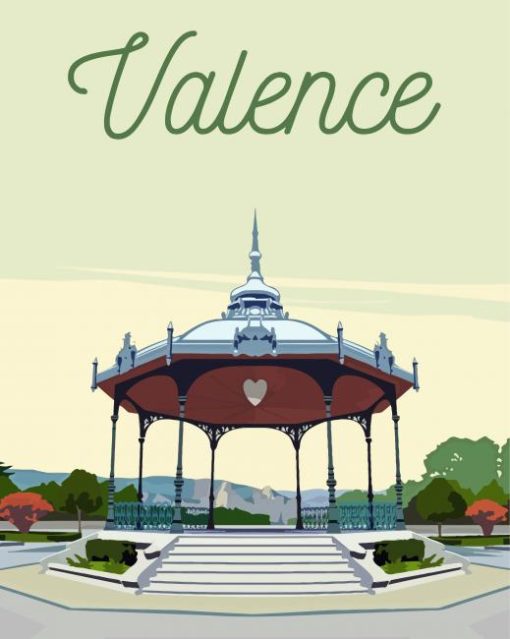 Peynet Kiosk Valence Poster Diamond Painting