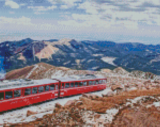 Pikes Peak Railway Colorado Diamond Painting