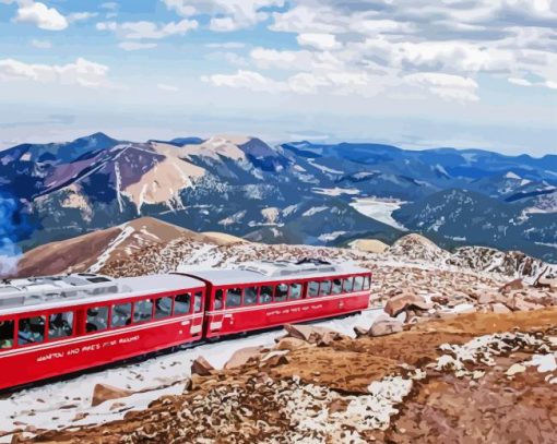 Pikes Peak Railway Colorado Diamond Painting