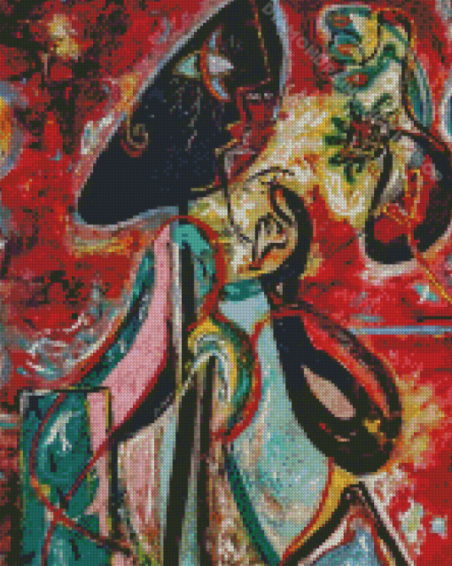 Pollock Jackson La Femme Lune Musee Diamond Painting