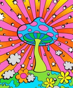 Psychedelic Mushroom Diamond Painting