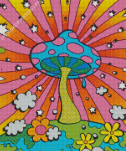 Psychedelic Mushroom Diamond Painting