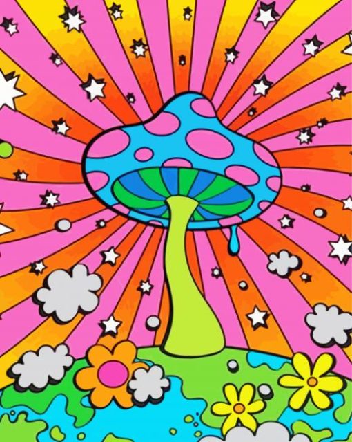 Psychedelic Mushroom Diamond Painting