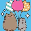 Pusheen Cats Balloon Diamond Painting