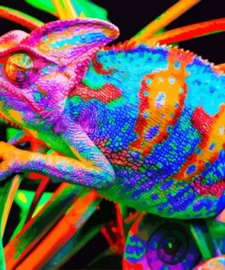 Rainbow Cameleon Diamond Painting